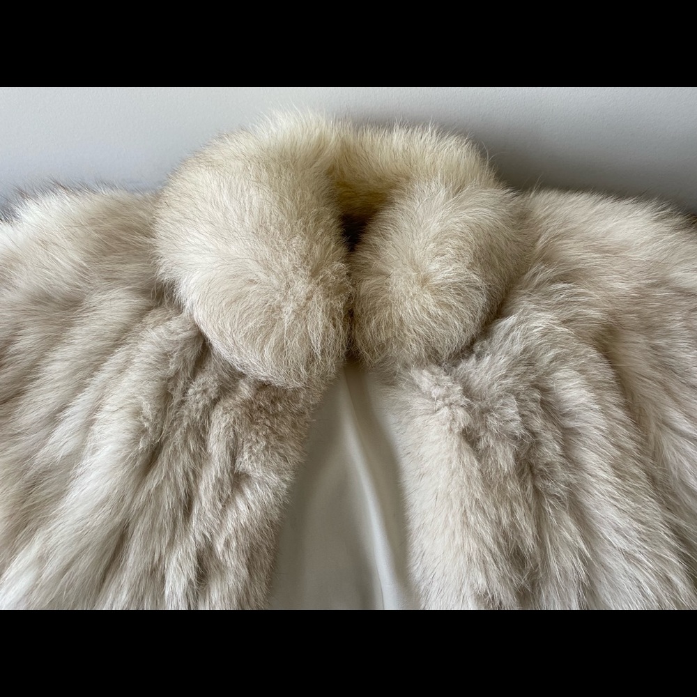 Saga Blue Fox fur vintage mid length coat.